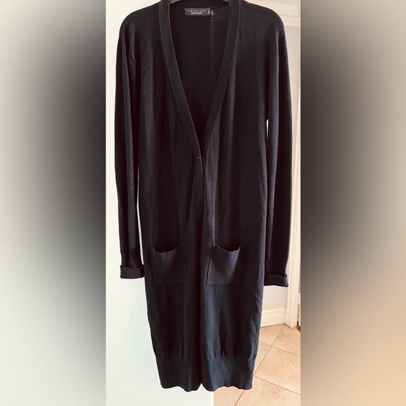 Simona Barbieri Twin-Set Black Long Cardigan/Sweater Dress - Picture 3 of 11